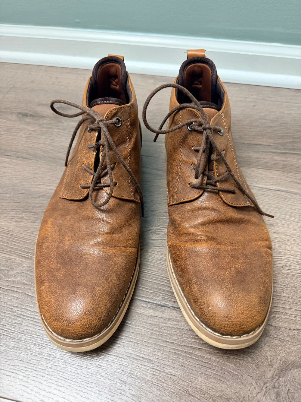 Madden Brawly Lace-Up Chukka Boots Men's Size 10.5 Cognac | Excellent Condition